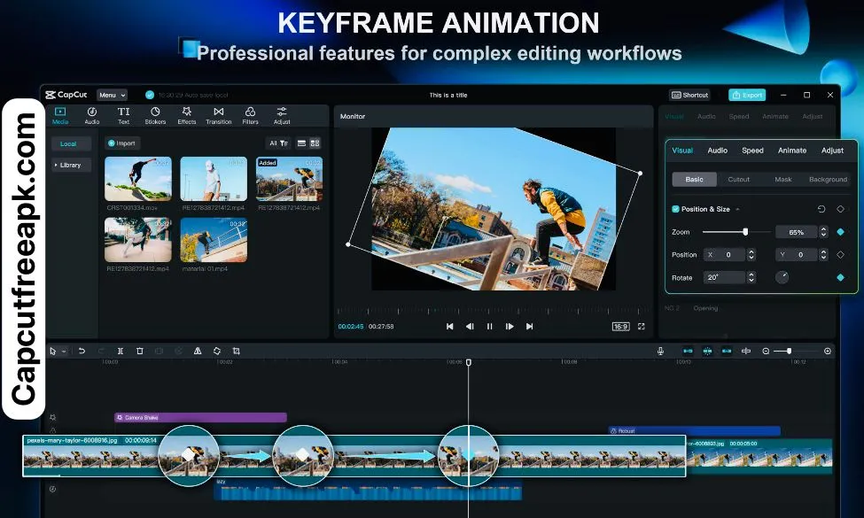 keyframe animation on capcut for pc