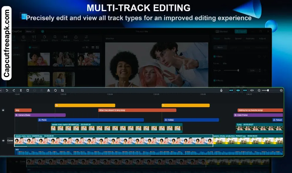 multitrack editing on capcut for pc